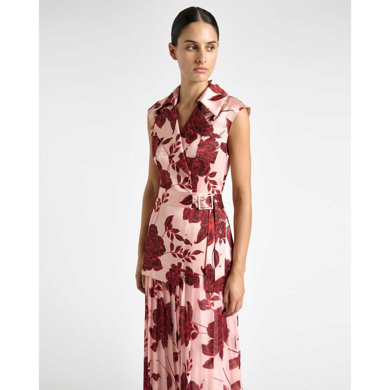Cue Amour Floral Pleated Maxi Dress image number 3
